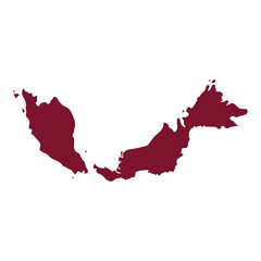 Sticker - map of malaysia