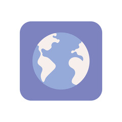 Wall Mural - globe map button