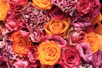 Sticker - Pink Orange wedding flowers