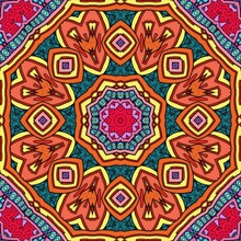 Colorful Mandala Flowers Pattern Boho Symmetrical 45