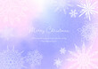 クリスマス雪結晶上品な水彩背景-2