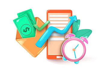 Wall Mural - online marketing, financial report chart, data analysis.