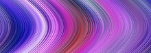 Abstract Colorful Parallel Curved Lines Gradient Blue Pink Purple Wave Background Banner
