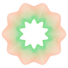 Aufkleber - Guilloche decorative element watermark for design certificate diploma and banknote