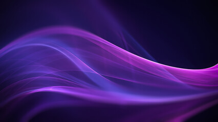 Canvas Print - Purple Waves on Dark