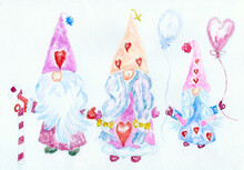 Valentine Gnomes Art