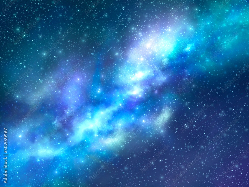 天の川・銀河の星空 背景素材 Stock Illustration | Adobe Stock