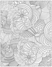 Abstract Coloring Page For Adults. The Anti-strass Coloring For Coloring Books.