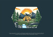 illustration outdoor campsite for vector printable 