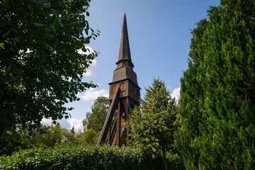 Wall Mural - Old wooden Pelarne kyrka church in Sweden