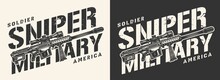 Military Sniper Vintage Flayer Monochrome