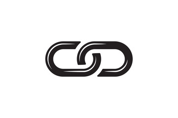 Poster - Chain link icon. Connection sign vector illustration. Linked interface design.