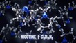 Nicotine molecular structure. 3D illustration
