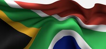 South Africa National Flag In 3d