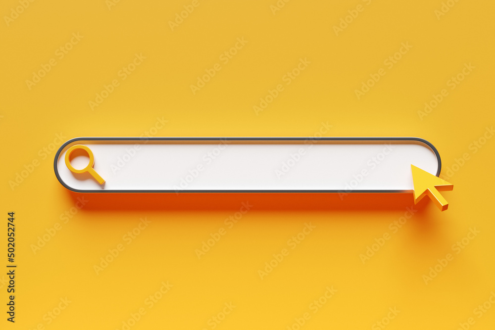 3d illustration search bar for ui. Layout design for apps and website ...