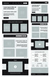 Landing page design template. UX UI website mockup layout for business. Single-page frame.