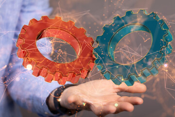 Poster - gear Technology setting concept background
