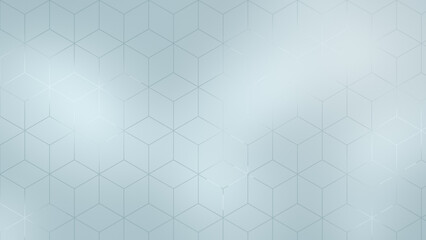 Poster - sandblasted or frosted light gray or blue glass with backlit 3d cubes pattern. abstract geometric ba