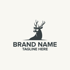 Wall Mural - a deer logo with cool and professional glasses