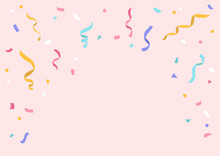 Vector Illustration Of Confetti In Pastel Colors.