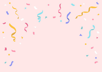 Vector illustration of confetti in pastel colors.