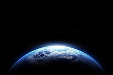 abstract earth in space galaxy. 3d rendering elements of this image furnished by nasa