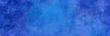 Elegant Blue Background With Vintage Grunge Texture. Old Blue Paper. Light And Dark Blue Website Header Or Banner Color. Distressed Rusted Textured Metal Background Design With No People.