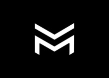 Letter MM Logo Monogram Double M Logo