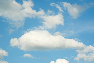 Wall Mural - many small clouds in blue sky.summer cloudy.white clouds floating in the sky