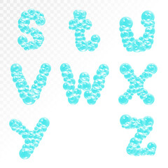 Wall Mural - Bubble letters vector illustration