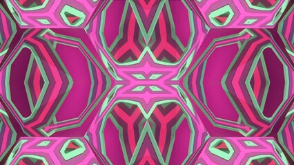 Aufkleber - Multi-color 3D rendering fantasy object, digital seamless loop animation HD