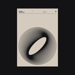 Aufkleber - Swiss Poster Design Graphics Made With Helvetica Typography Aesthetics And Geometric Forms
