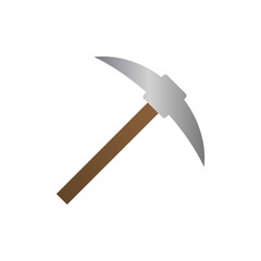 Wall Mural - Pickaxe vector icon with gradient