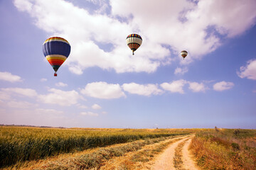 Poster - Three multi-colored balloons