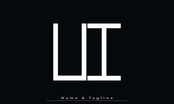 Alphabet letters Initials Monogram logo UI , IU