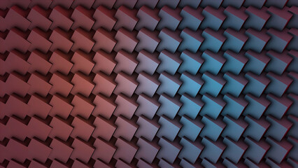 Poster - Abstract wall of planes moving in organic way. The movement is perfectly looped. Abstract construction made with cubes. It will be perfect to use in your next presentations, VJ sets or broadcast