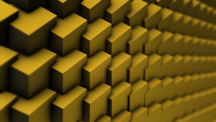 Poster - Abstract wall of planes moving in organic way. Abstract construction made with cubes. It will be perfect to use in your next presentations, VJ sets or broadcast purposes