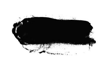 Poster - black stroke of paint isolated on white background