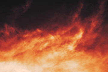 Wall Mural - the red sky background looked like smoke and fire. bomb violent.