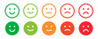 Rating emotion faces color set
