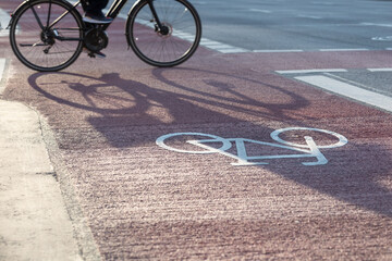 Wall Mural - bike path icon