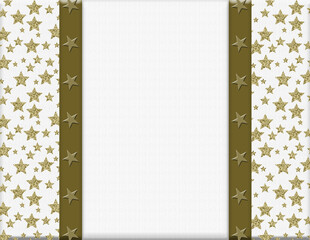 Wall Mural - Fun border with gold star on gold