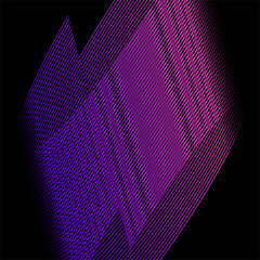 Fototapete - Abstract pattern vector background in bright color with line texture for minimal dynamic cover design. Purple, pink placard template