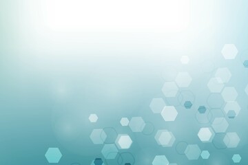 Poster - Modern futuristic background of the scientific hexagonal pattern. Virtual abstract background with particle, molecule structure for medical, technology, chemistry, science. Social network vector