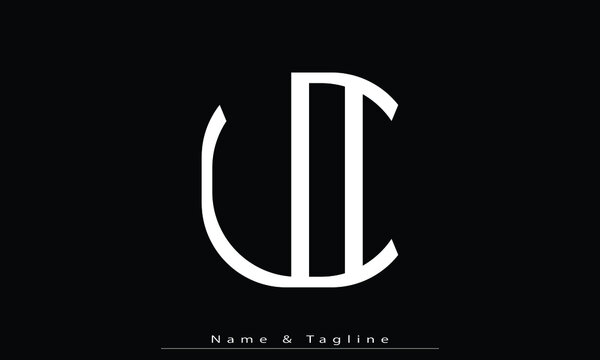 Alphabet letters Initials Monogram logo UI , IU