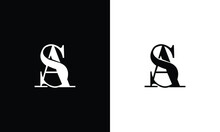 SA Letter Logo, As Logo Image Vector For Business