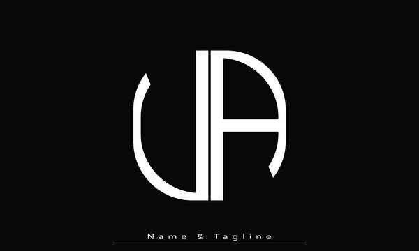Alphabet letters Initials Monogram logo UA , AU
