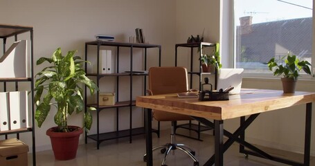 Interior of modern stylish office with workplace