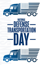 National Defense Transportation Day. Holiday Concept. Template For Background, Banner, Card, Poster With Text Inscription. Vector EPS10 Illustration.