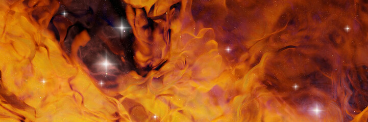 Wall Mural - nebula with young stars, space background banner